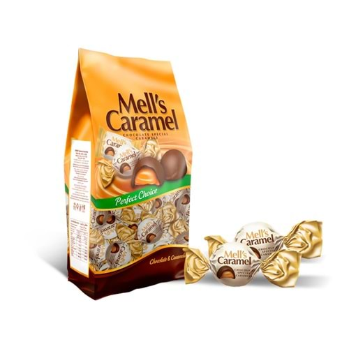 MELLS CARAMEL ÇİKOLATA KAPLAMA POŞET 1000 GR