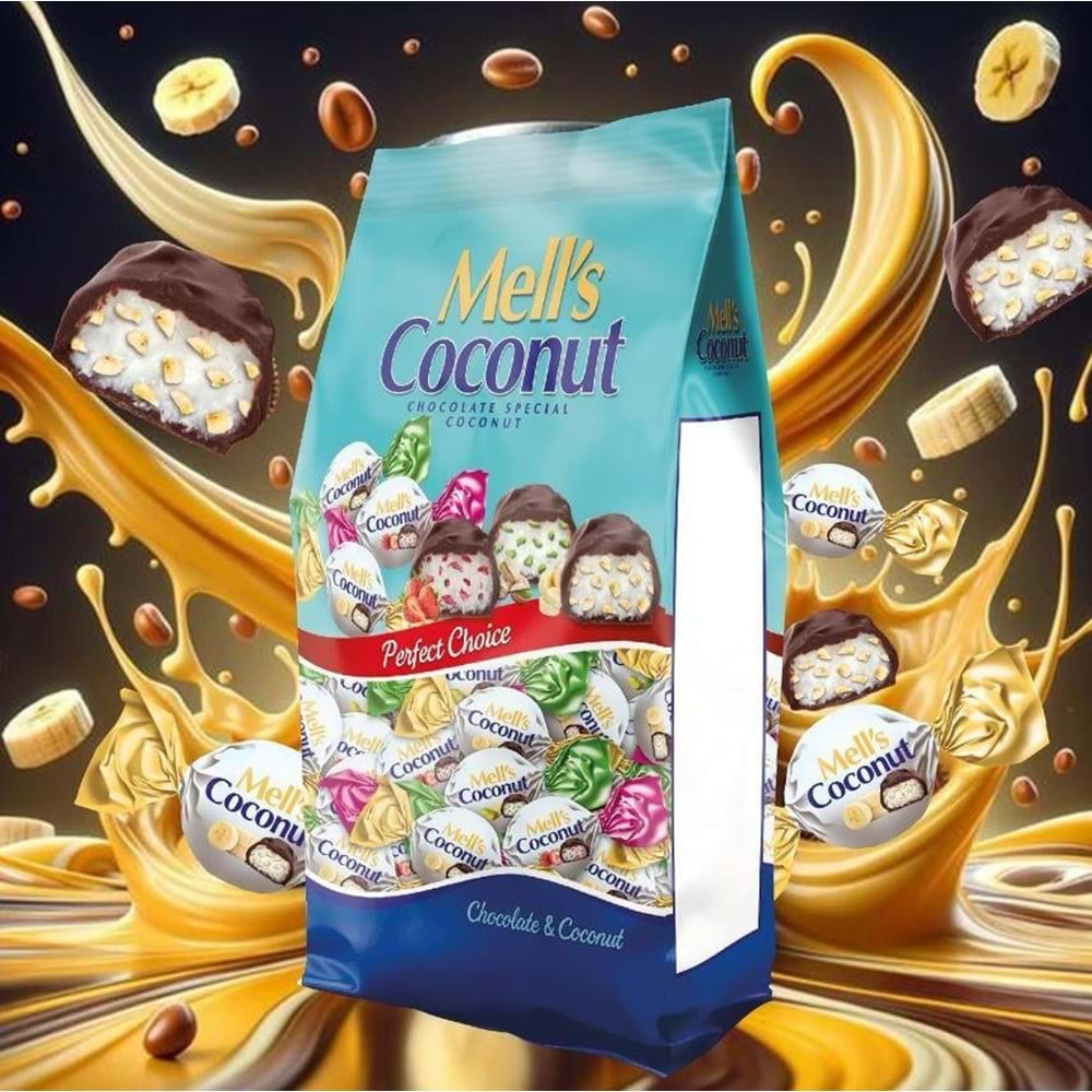 MELLS COCONUT ÇİKOLATA KAPLAMA POŞET 250 GR