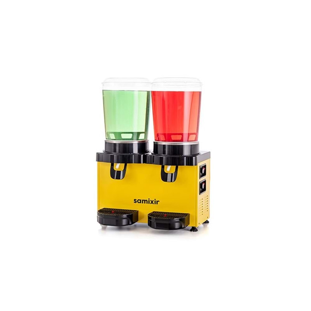 SAMİXİR SOĞUK İÇECEK MAKİNESİ KARIŞTIRICILI SARI 10+10 LT