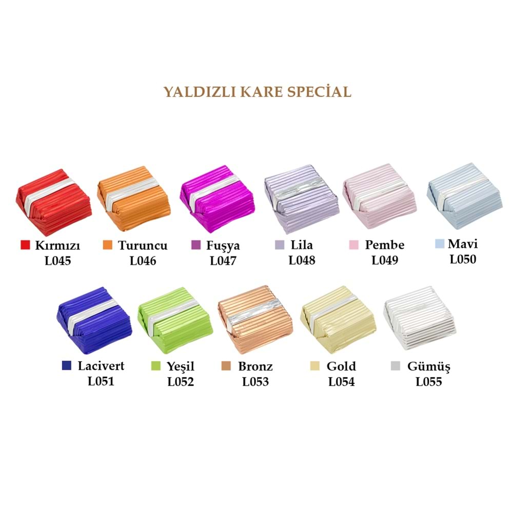 BOLÇİ ÇİKOLATA (L055) YALDIZLI KARE GÜMÜŞ 2,4 KG