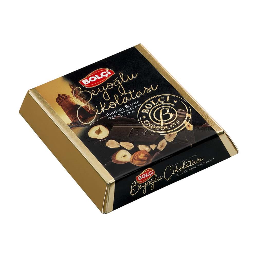 BOLÇİ ÇİKOLATA (B588) BEYOĞLU ÇİKOLATASI BİTTER FINDIKLI TABLET 60 GR 6 LI