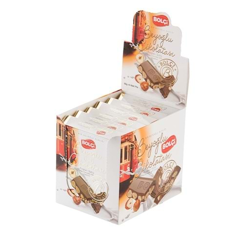 BOLÇİ ÇİKOLATA (B580) BEYOĞLU ÇİKOLATASI SÜTLÜ FINDIKLI TABLET 60 GR 6 LI