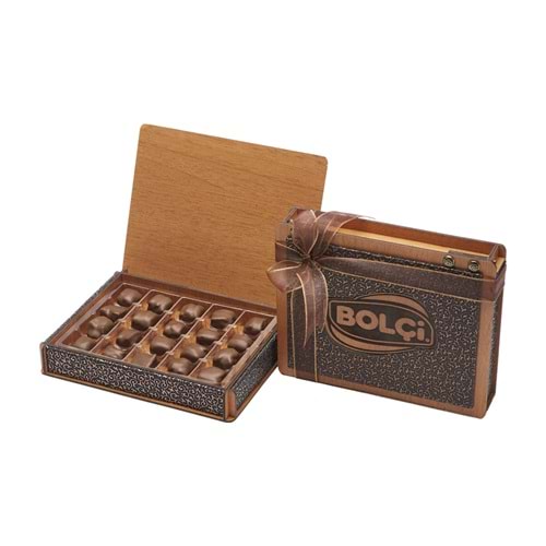 BOLÇİ ÇİKOLATA (BH073) FINDIKLI AHŞAP DERİLİ KUTU 160 GR BOLU ÇİK.