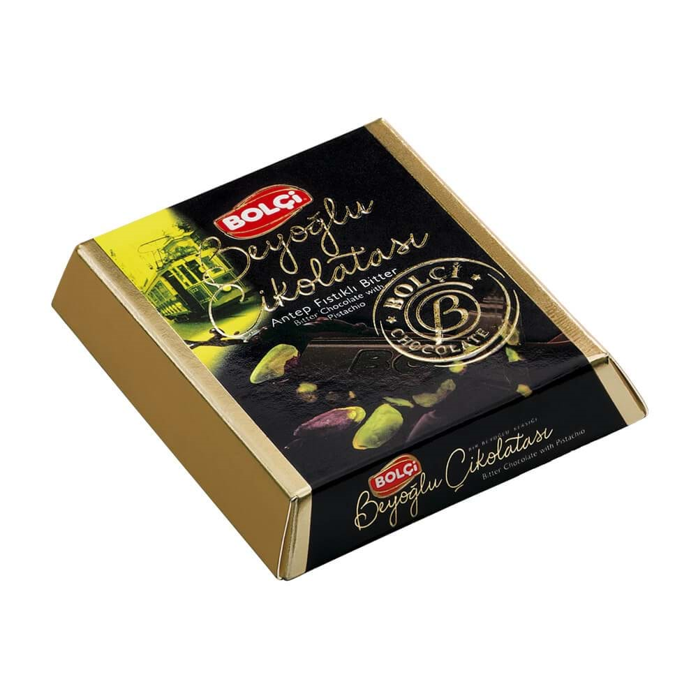 BOLÇİ ÇİKOLATA (B592) BİTTER ANTEP FISTIKLI TABLET 60 GR 6 LI