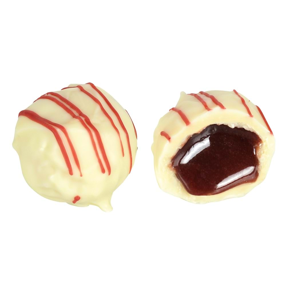BOLÇİ ÇİKOLATA (C162) VİŞNELİ TRUFF (BEYAZ ÇİKOLATALI) 2 KG