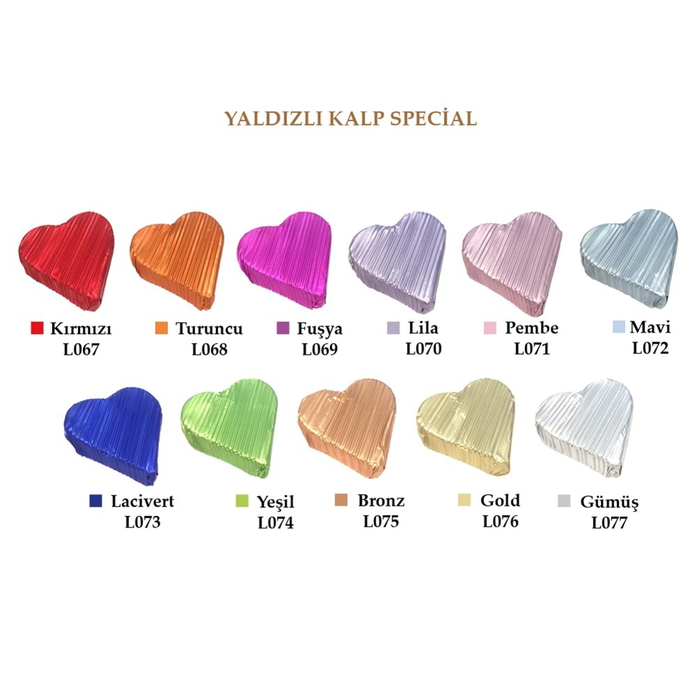 BOLÇİ ÇİKOLATA (L072) YALDIZLI KALP MAVİ 2,1 KG