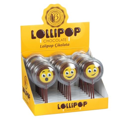 BOLÇİ ÇİKOLATA (CK043) SÜTLÜ LOLİPOP ÇİKOLATA 24 GR 24 LÜ