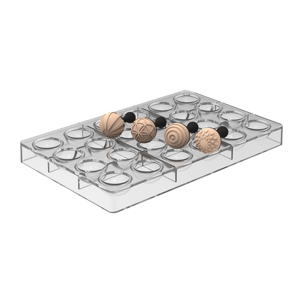 25.913.86.0065 SİLİKOMART CH013 - SEMISFERA01 POLİKARBON ÇİKOLATA KALIBI