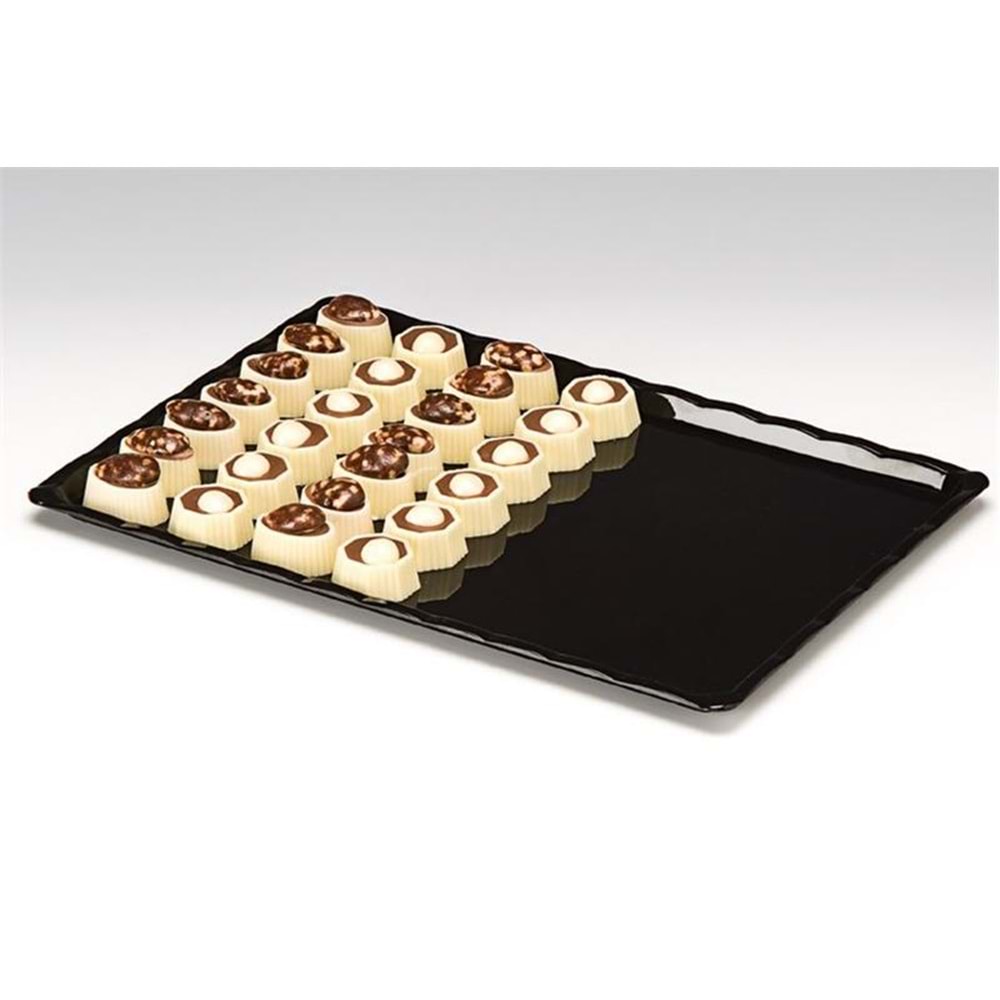 1001 KIRILMAZ TEŞHİR TEPSİ SİYAH 10*30 CM