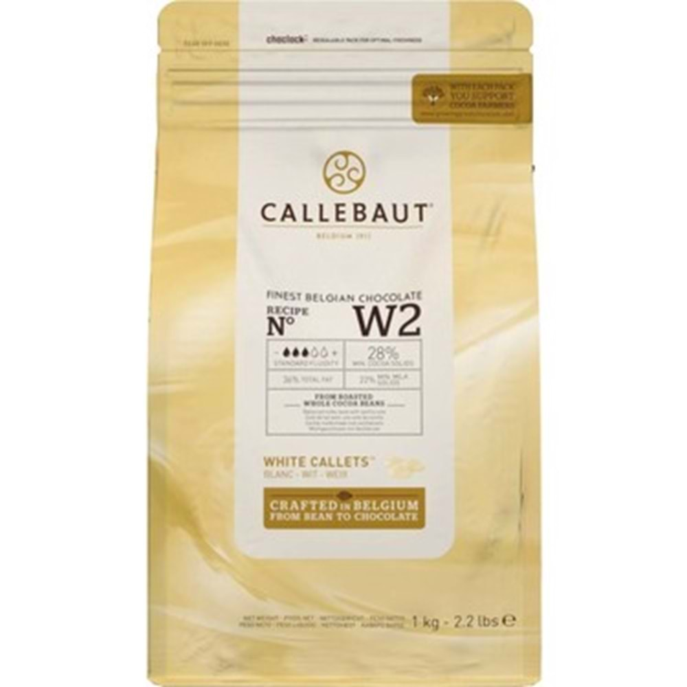 CALLEBAUT ÇİKOLATA DROP BEYAZ %28 1 KG /W2-2B-U73